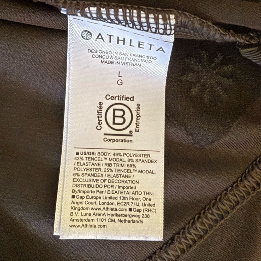 Athleta Charcoal Black  Cropped Pullover - Picture 5 of 5